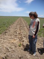 Dr. Debra Davidson observing new cashew cultivation